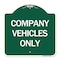 Signmission Designer Series Sign-Company Vehicles Only, Green & White Aluminum Sign, 18" x 18", GW-1818-24242 A-DES-GW-1818-24242 - alternate 1